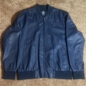 Lifted Research Group LRG Light Bomber Jacket sz XL Navy Blue